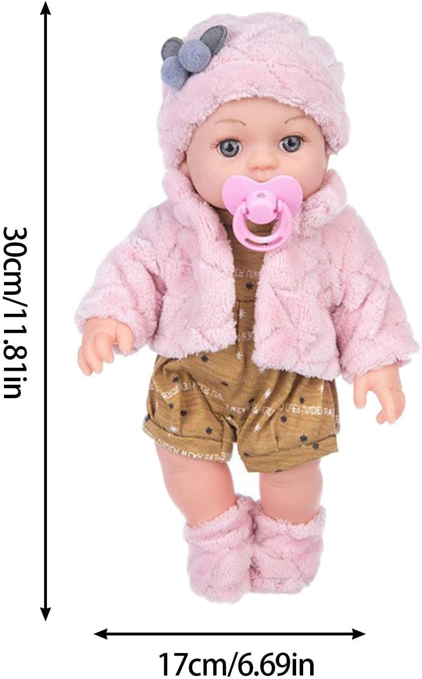 Muñeca Reborn Doll de Silicona Abrigo de Felpa para Baño
