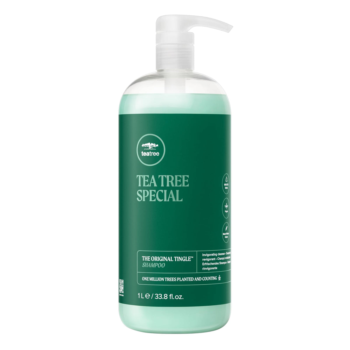 Tea Tree Special Champú, Limpieza Profunda, Refresca el Cuero Cabelludo, Para Todo Tipo de Cabello, Especialmente Cabello Graso, 1000 ml