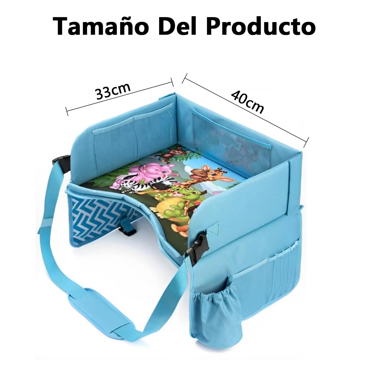 Bandeja de Viaje para Niños, Bandeja para Silla de Auto, Adecuado para Actividades en Asientos de Automóviles y Aviones, Artículos Esenciales para Viajes Por Carretera para Niños Pequeños