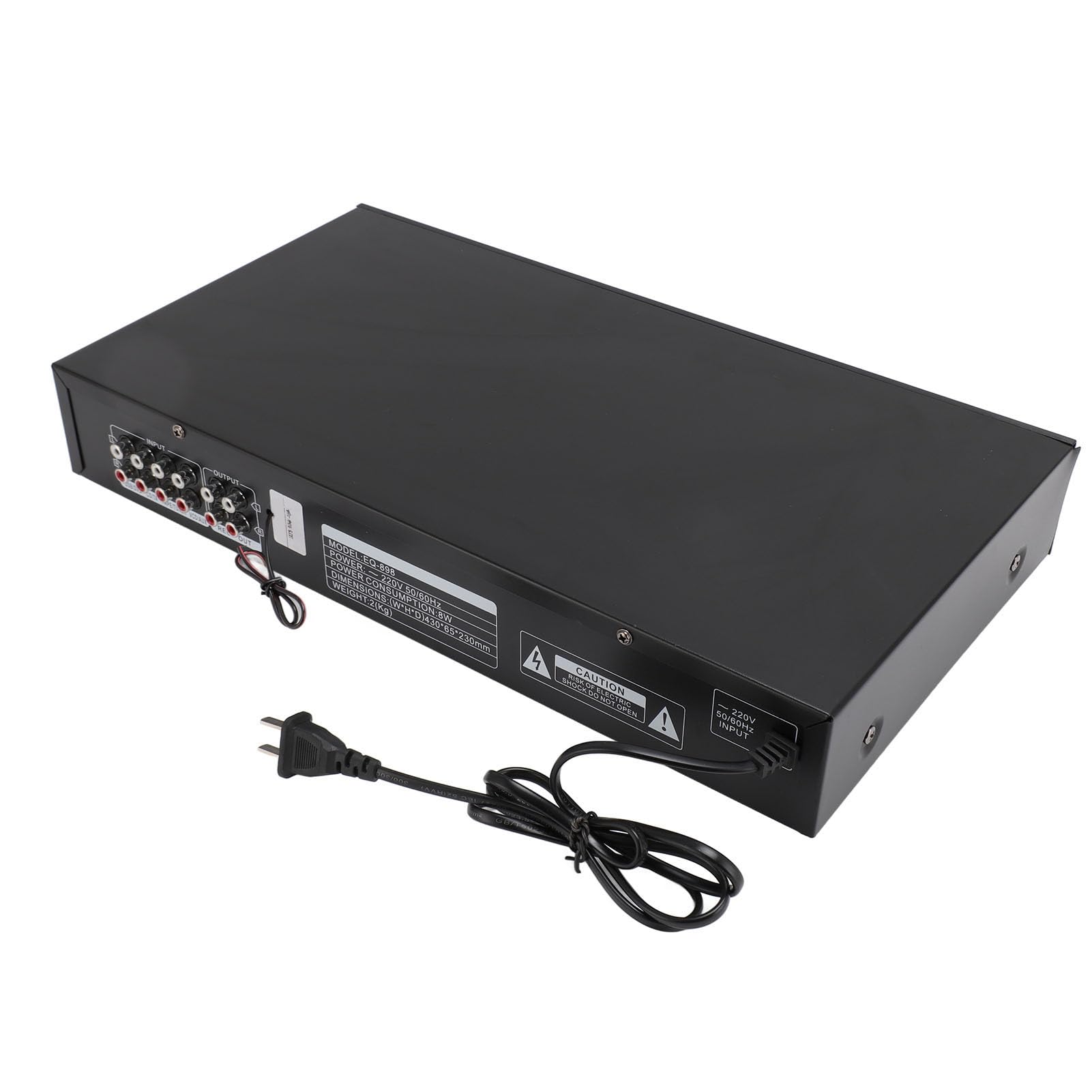 Ecualizador de Audio Estéreo con Bluetooth y USB para Automóvil 20 Bandas Ajustable
