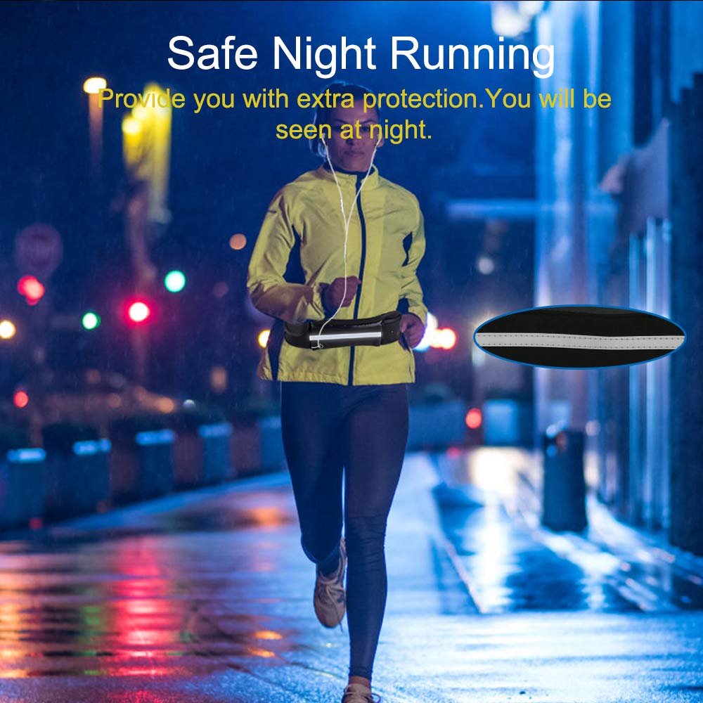 Jasonwell Cangurera Deportiva Impermeable Negra Original para Correr Cangurera Sport Running Invisible para Hombre y Mujer Cinturon Ajustable Ejercicio Riñonera para Running Gimnasio Ciclismo Escalar