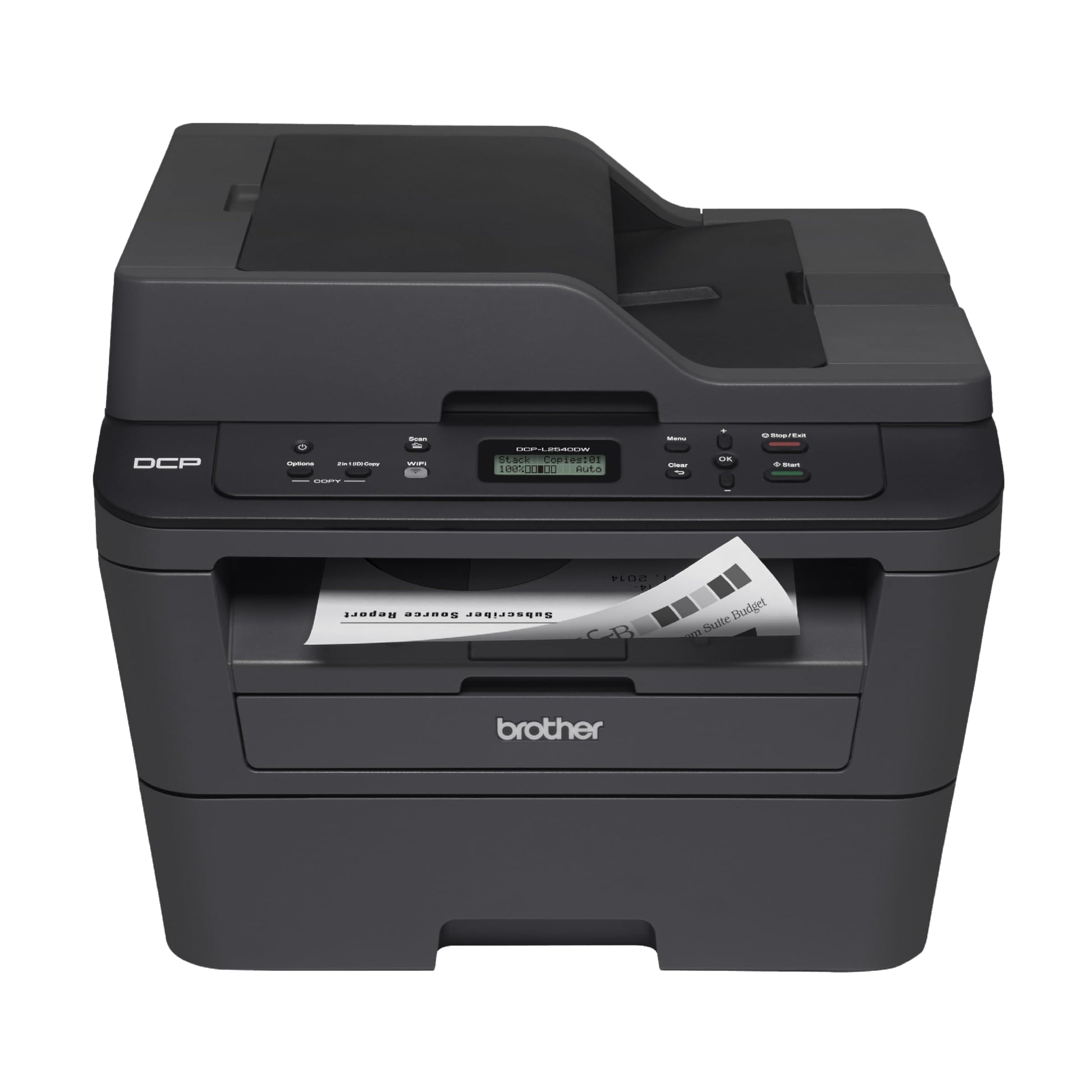 Brother Impresora Multifuncional Láser 3 en 1, DCPL2540DW| Impresión, Copiado y Escaneado| Multifunción, Impresión Dúplex, Conectividad Inalámbrica| Imprime 30 Págs. por Minuto
