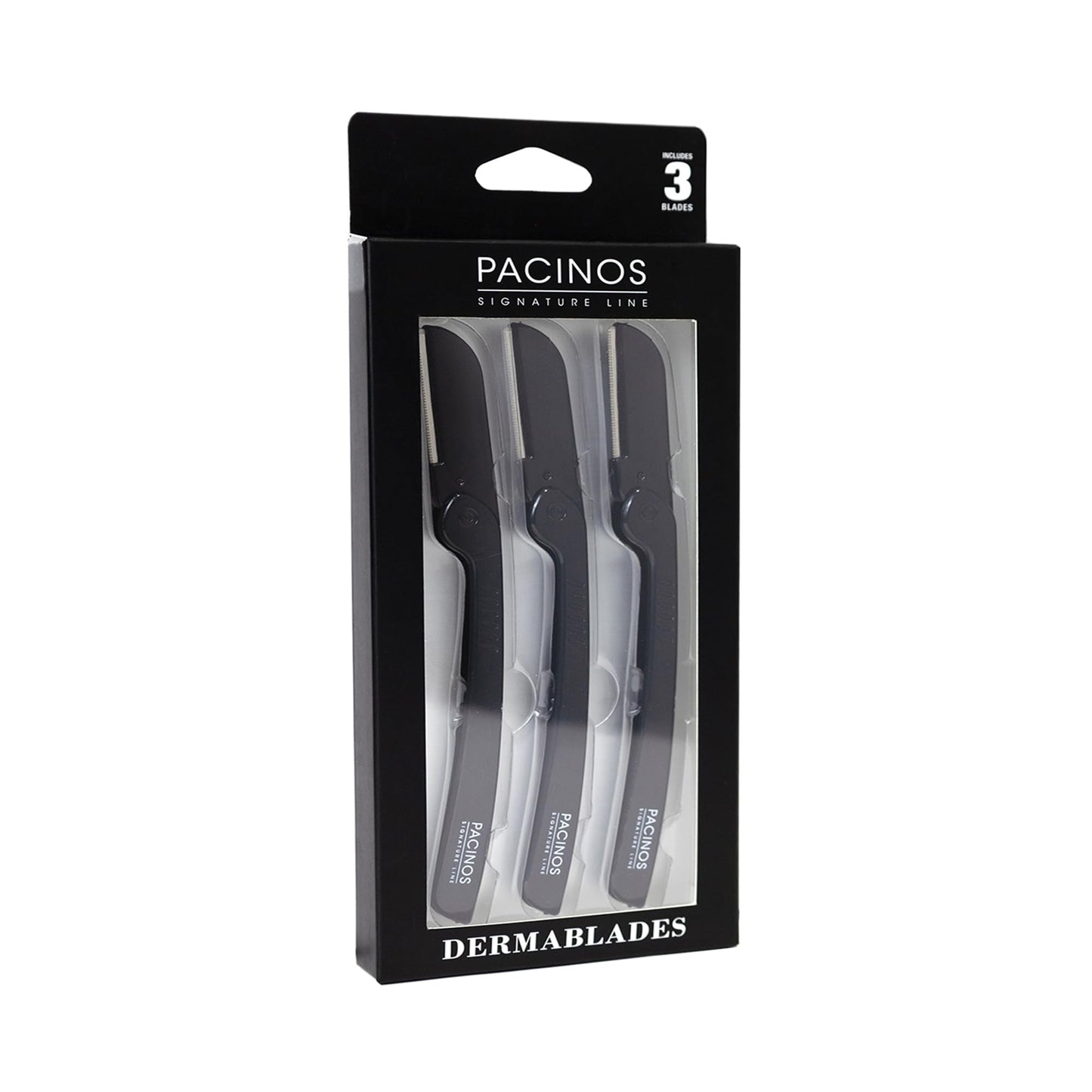 Pacinos Derma Blades Para Hombres: Navaja De Precisión Para El Cuidado De La Barba, Exfoliante Y Con Hojas 100% De Acero Inoxidable.