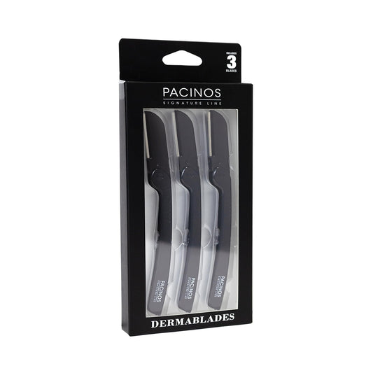 Pacinos Derma Blades Para Hombres: Navaja De Precisión Para El Cuidado De La Barba, Exfoliante Y Con Hojas 100% De Acero Inoxidable.