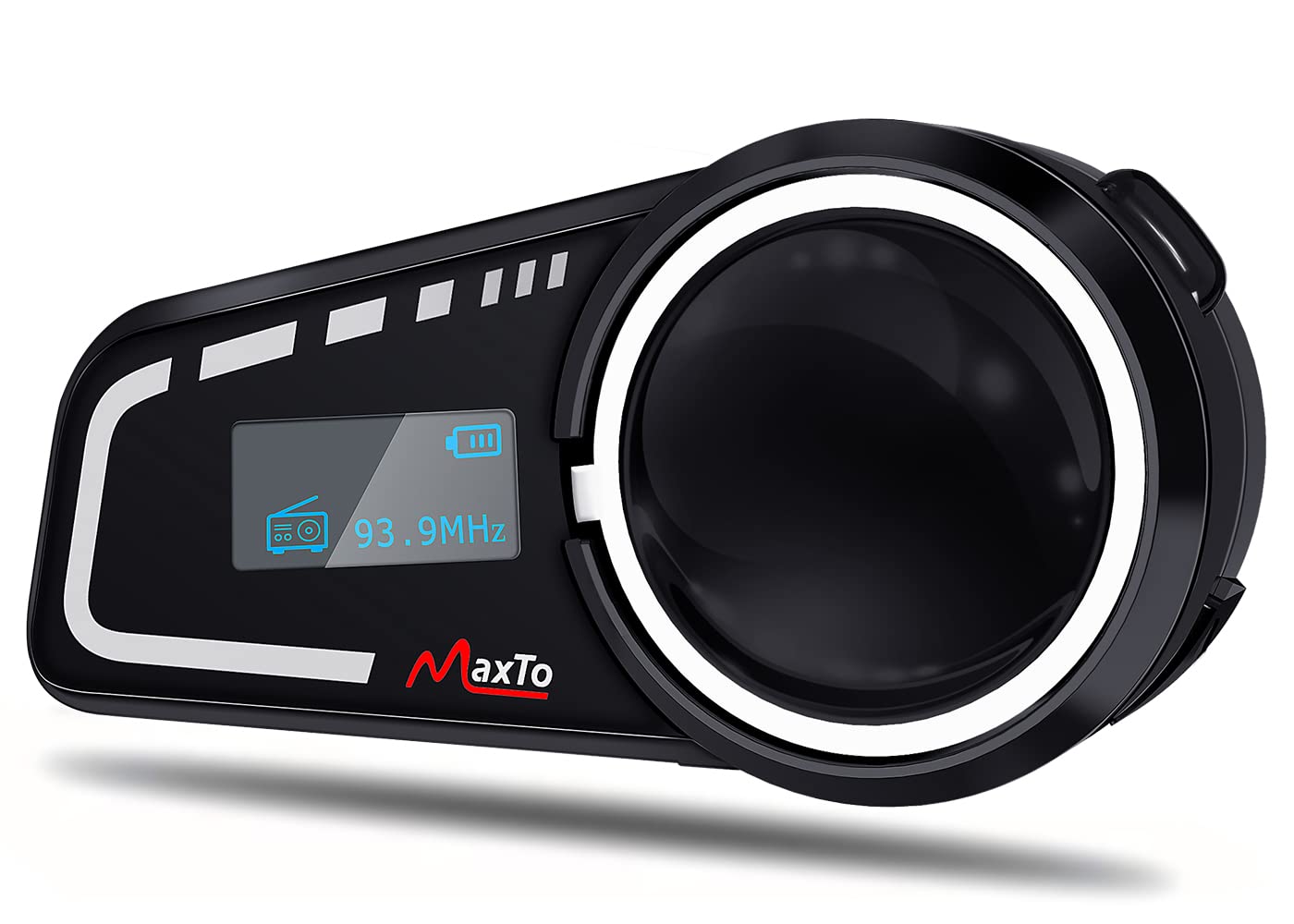 MAXTO Auriculares Bluetooth para Motocicleta M2C 1000M 6 pasajeros, Sistema de comunicación con visualización LCD