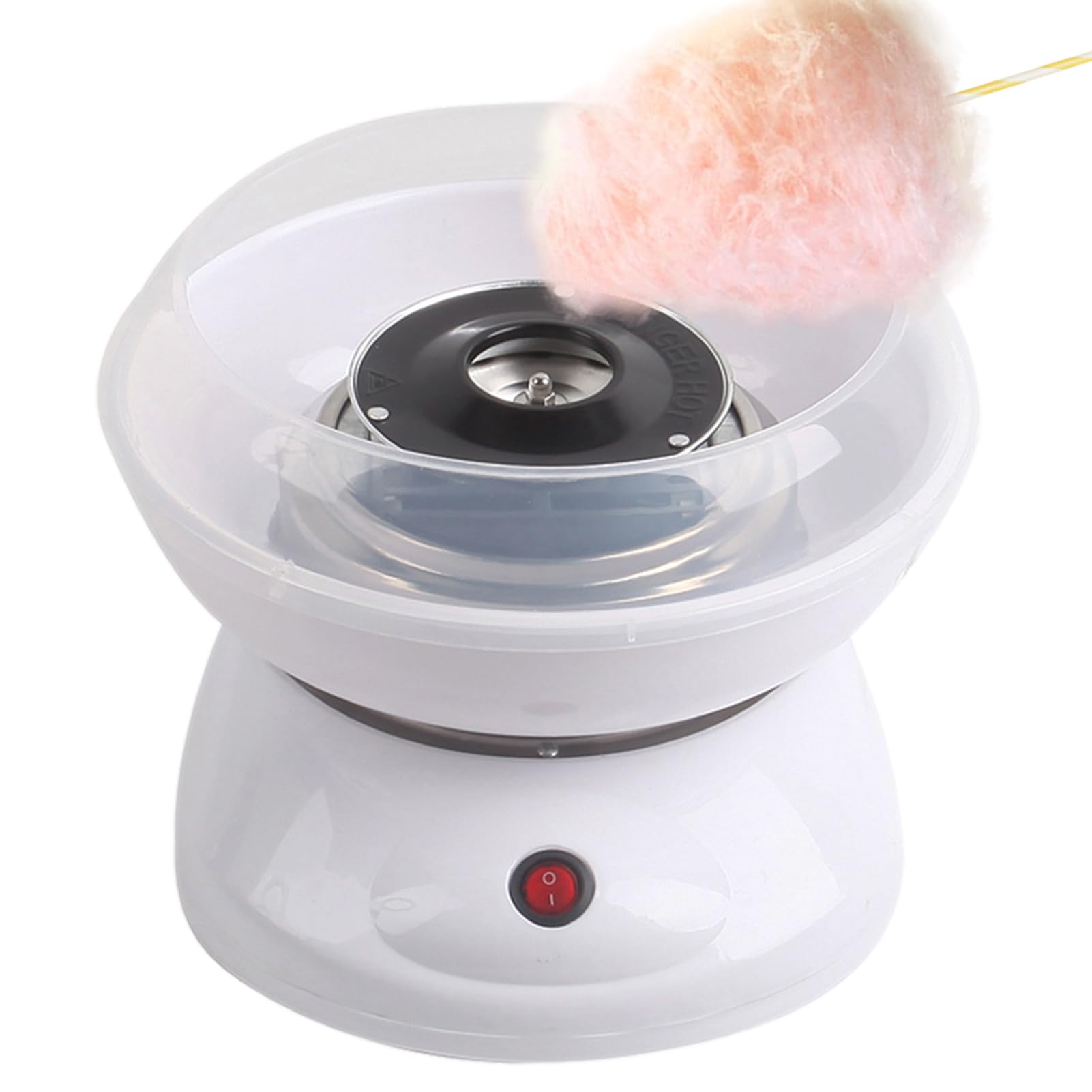 HIXIP Máquina de algodón de azúcar para niños - Máquina eléctrica para Hacer algodón de azúcar - Fácil de Usar y Limpiar con Placa Prueba de Salpicaduras de Calidad alimentaria, máquina Retro
