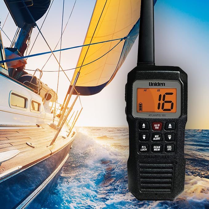 Radio Marina VHF Uniden Atlantis 155 Flotante Sumergible Impermeable