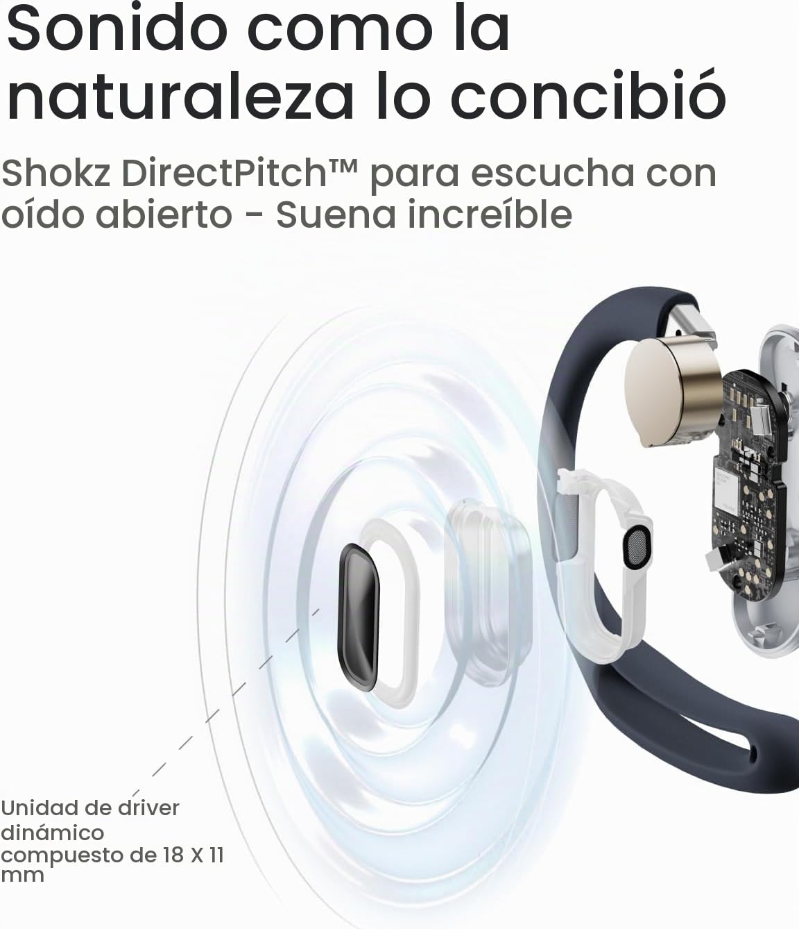 Audífonos SHOKZ OpenFit Air Negro Resistentes al Agua con Ganchos Seguros para Uso Diario