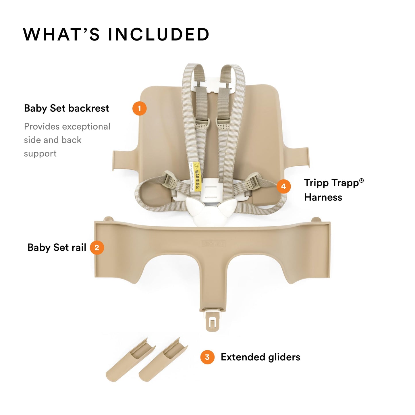 Baby set con arnes para silla stokke tripp trapp - Storm Grey