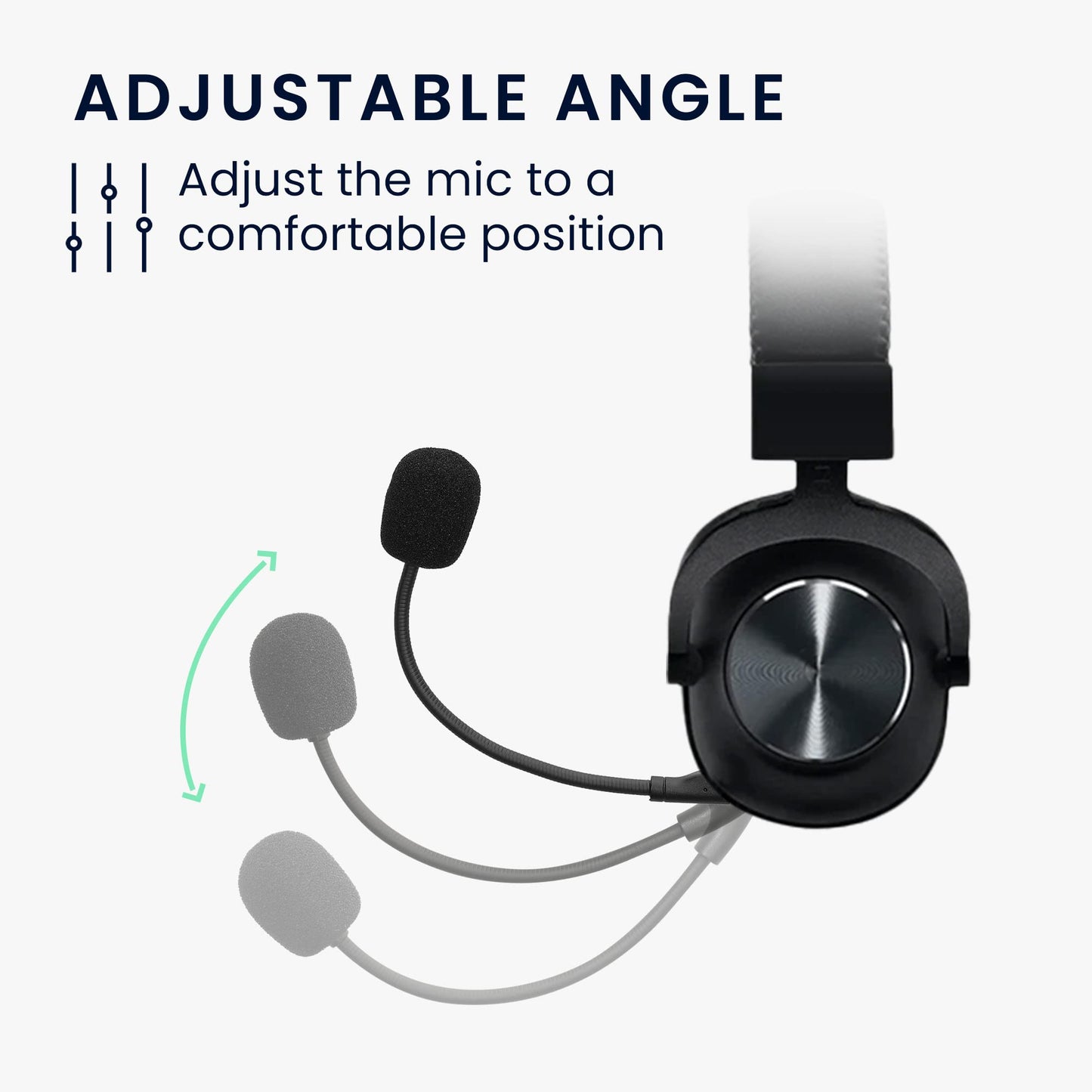 kwmobile Micrófono Compatible con Logitech G Pro X - Microfono Repuesto para Auriculares Gaming - negro