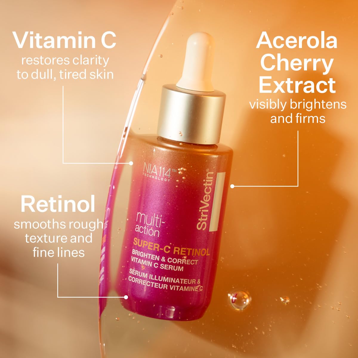 Multi-Action Super-C Retinol Brighten and Correct Vitamin C Serum by Strivectin for Unisex - 1 oz Serum