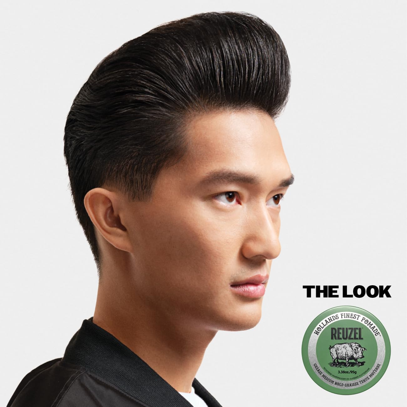 Reuzel Green pomada de vaselina de fijación media - Fórmula vegana con aceite concentrado para peinar, fijación orgánica y firme - Sin brillo define y embellece el cabello - Fragancia original - 35 g