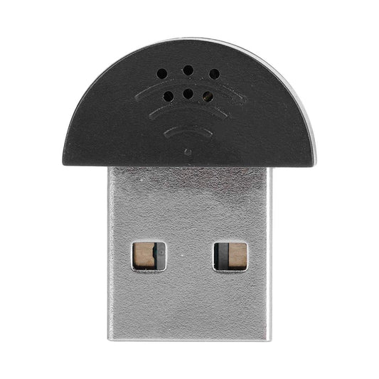 Micrófono USB Mini Wendry Negro para Grabación de Audio en Computadora PC