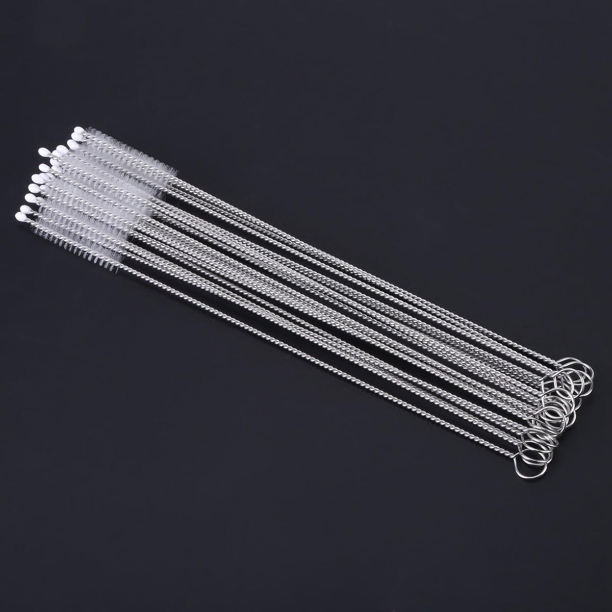 Fosa Juego de 20 Cepillos de Limpieza para Biberones, Acero Inoxidable, Cerdas de Nylon, Plateado