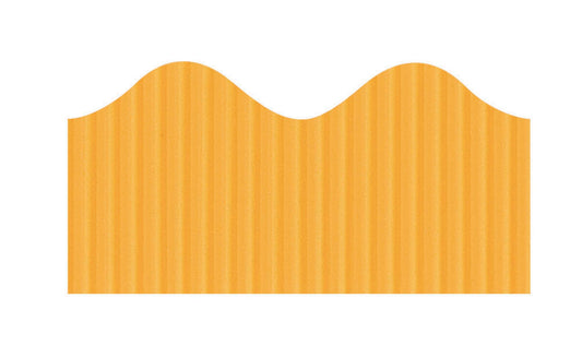 Bordette - Rollo de borde decorativo festoneado, 2-1/4 pulgadas x 50 pies, color dorado