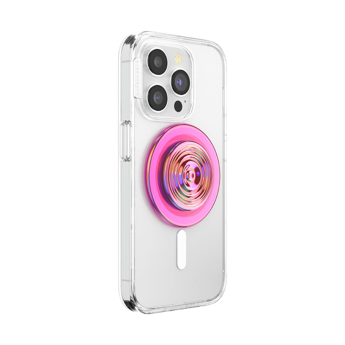 Agarre para Teléfono PopSockets MagSafe absenta Iridiscente Ondulada con Soporte Magnético Seguro y Manos Libres Compatible con Carga Inalámbrica
