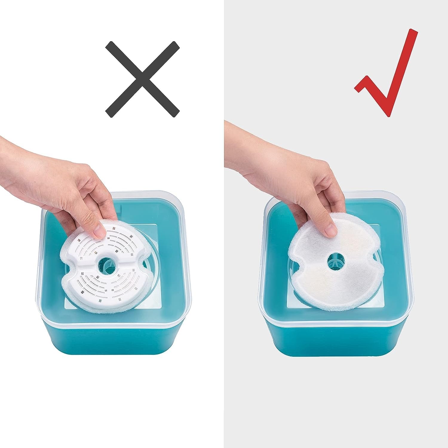 Filtros bebedero para gato, Filtros de repuesto de carbón activado para fuentes de agua para mascotas, Sistema de Triple Filtracion, Reemplazo de filtro de fuente para mascotas. (4 paquetes)
