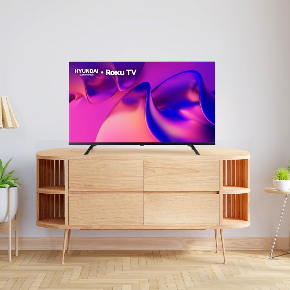 Hyundai HYLED4325RIM TV 43” Pulgadas LED Full HD Smart TV, Dolby Audio, WiFi Dual Band, Sistema Operativo Roku. Compatible con Alexa, Apple Air Play y Google Home, Diseño Border Less (2025)