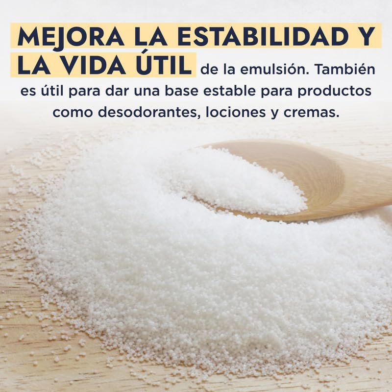 Hebbe Ácido Esteárico 1 Kg | Espesante Y Emulsionante Vegetal | Textura Sedosa | Soluble En Grasas | Cosmética Natural