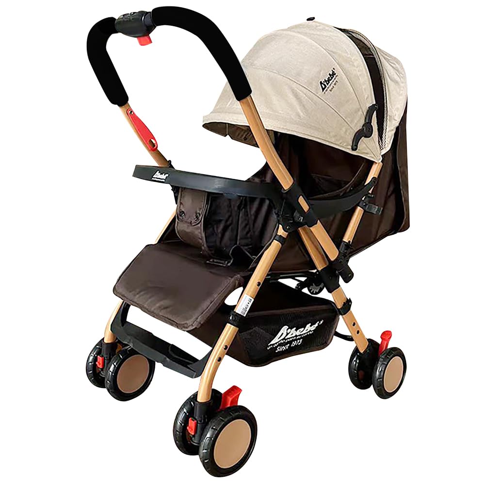 D´Bebé Carriola Baby BM Beige-Manubrio ajustable a 2 posiciones: posicion general y reversible -Respaldo con 3 posiciones de reclinado