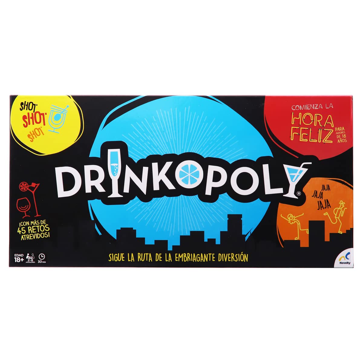 Juego de Mesa Novelty Drinkopoly Fiesta Bebidas para 20 Jugadores