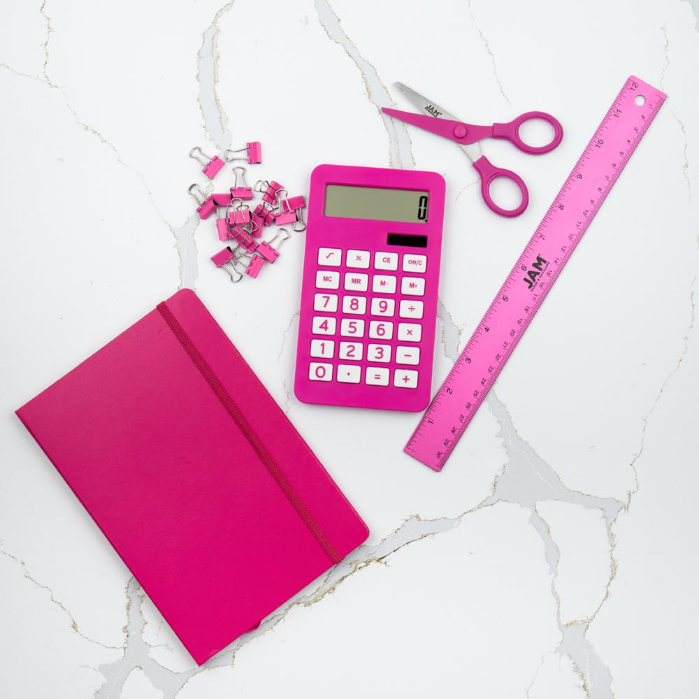 Calculadora JAM PAPER Rosa Fucsia con Pantalla LCD de 10 Dígitos