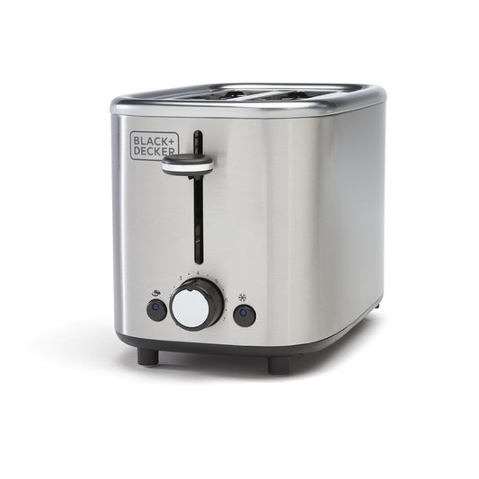 BLACK+DECKER Tostadora de Dos Rebanadas, Ranuras Extra Anchas, Ideal para Bagels y Congelados, TR0012SS-LA