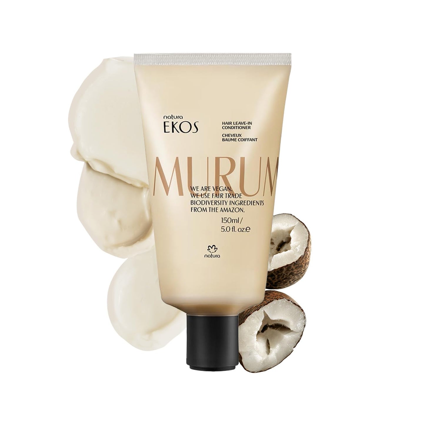 Natura Ekos Murumuru Hair Leave-In Conditioner | Crema para Peinar Reconstrucción de la Fibra Capilar | Creme para Pentear Reconstrução do Fio | 150 ml