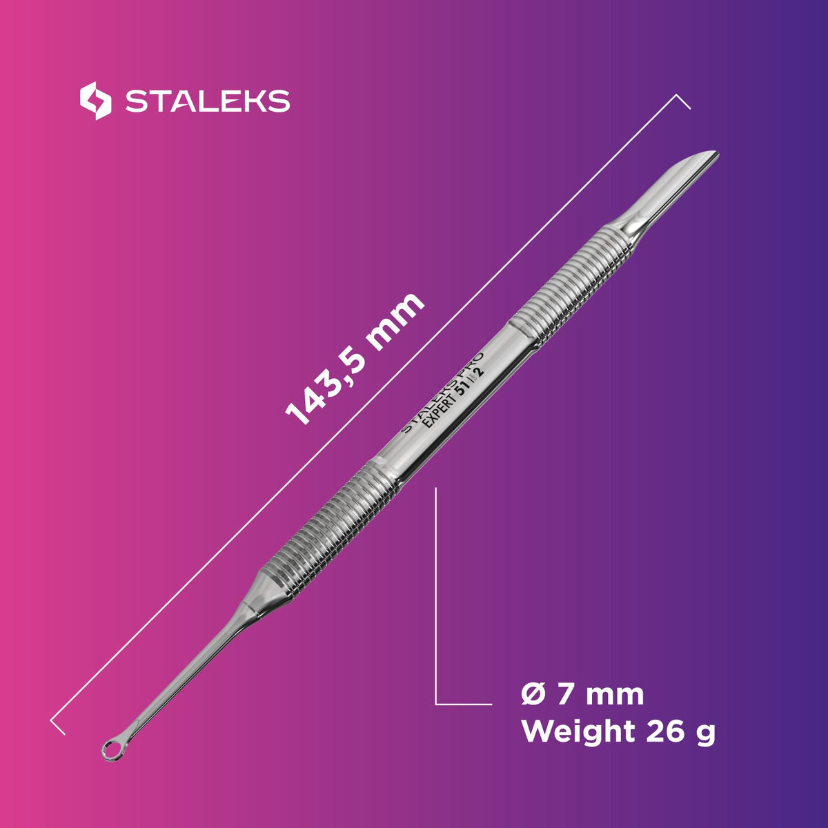 Staleks Pro Pusher Expert 51/2 - Empujador de cutículas profesional