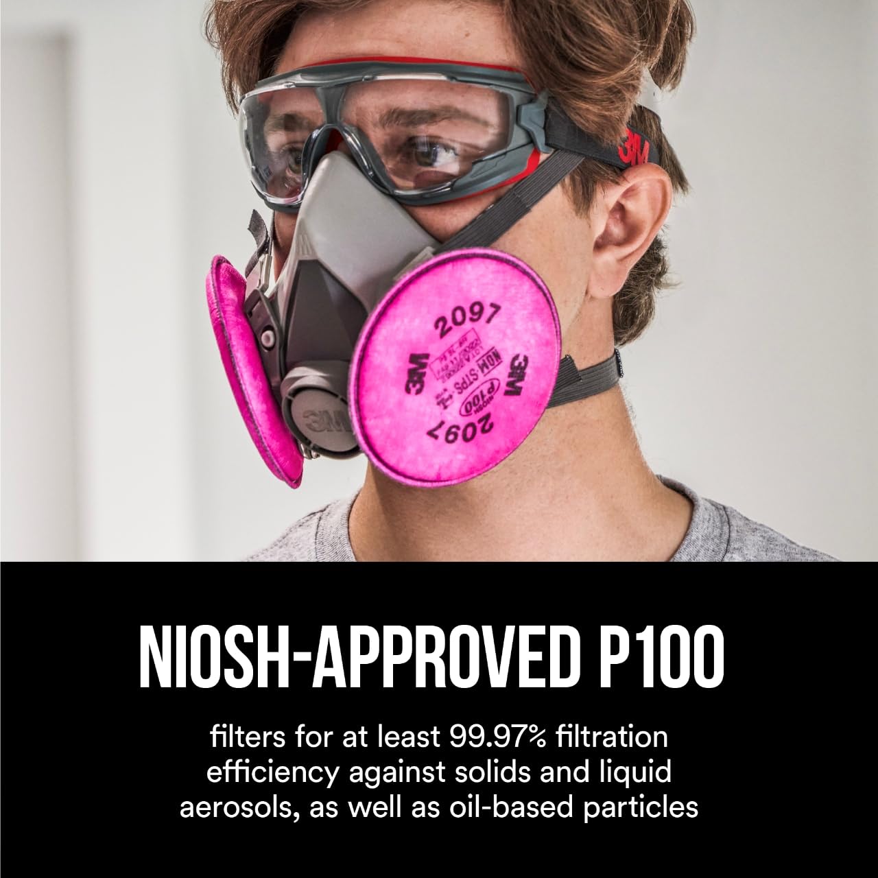 Filtros de Partículas 3M P100 Rosa con Olores para Hombre y Mujer