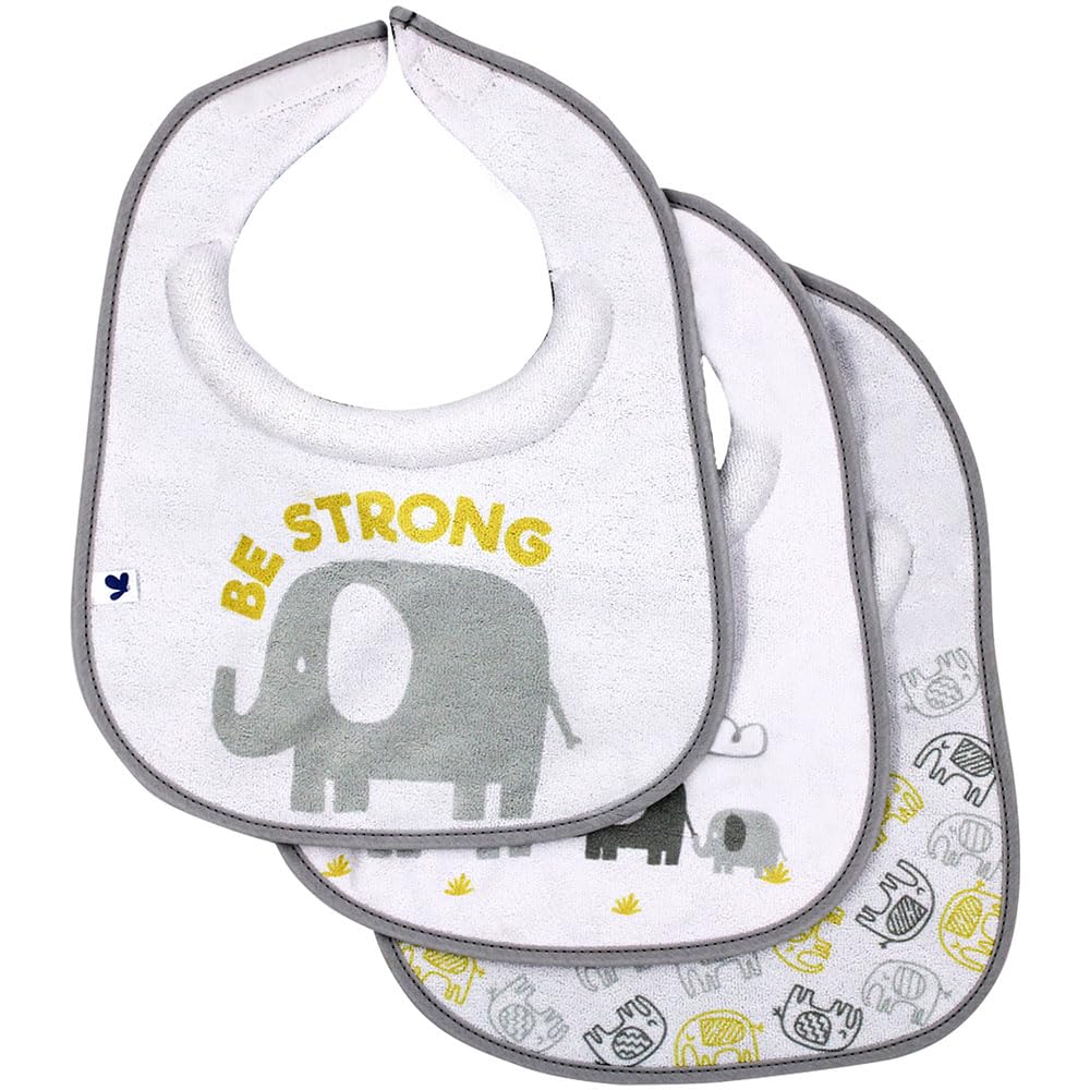 Dami Set 3 Feeding Bibs (Gris)