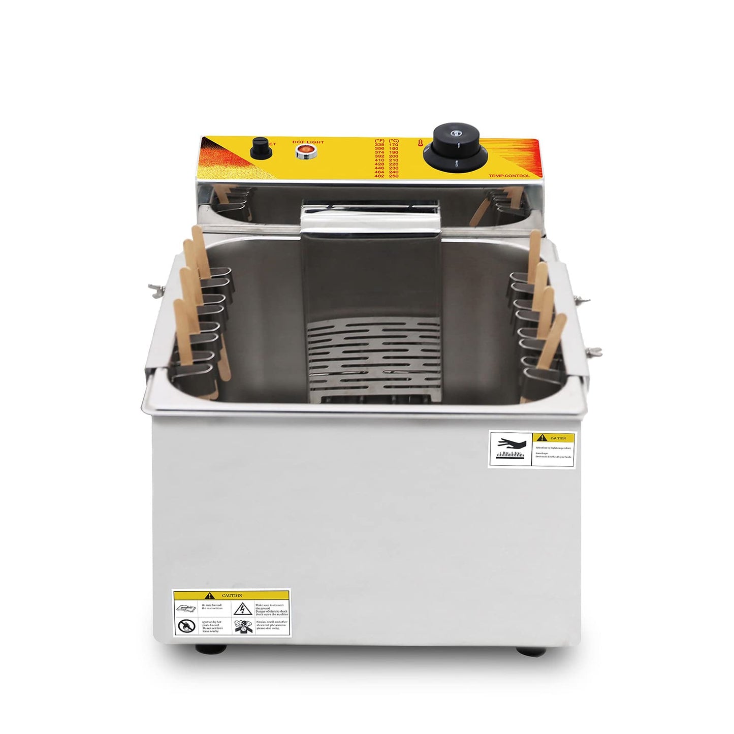 Koalalko - Freidora eléctrica de 12 litros de gran capacidad, para perros calientes, de maíz, caliente, para freidora eléctrica, 8 ganchos