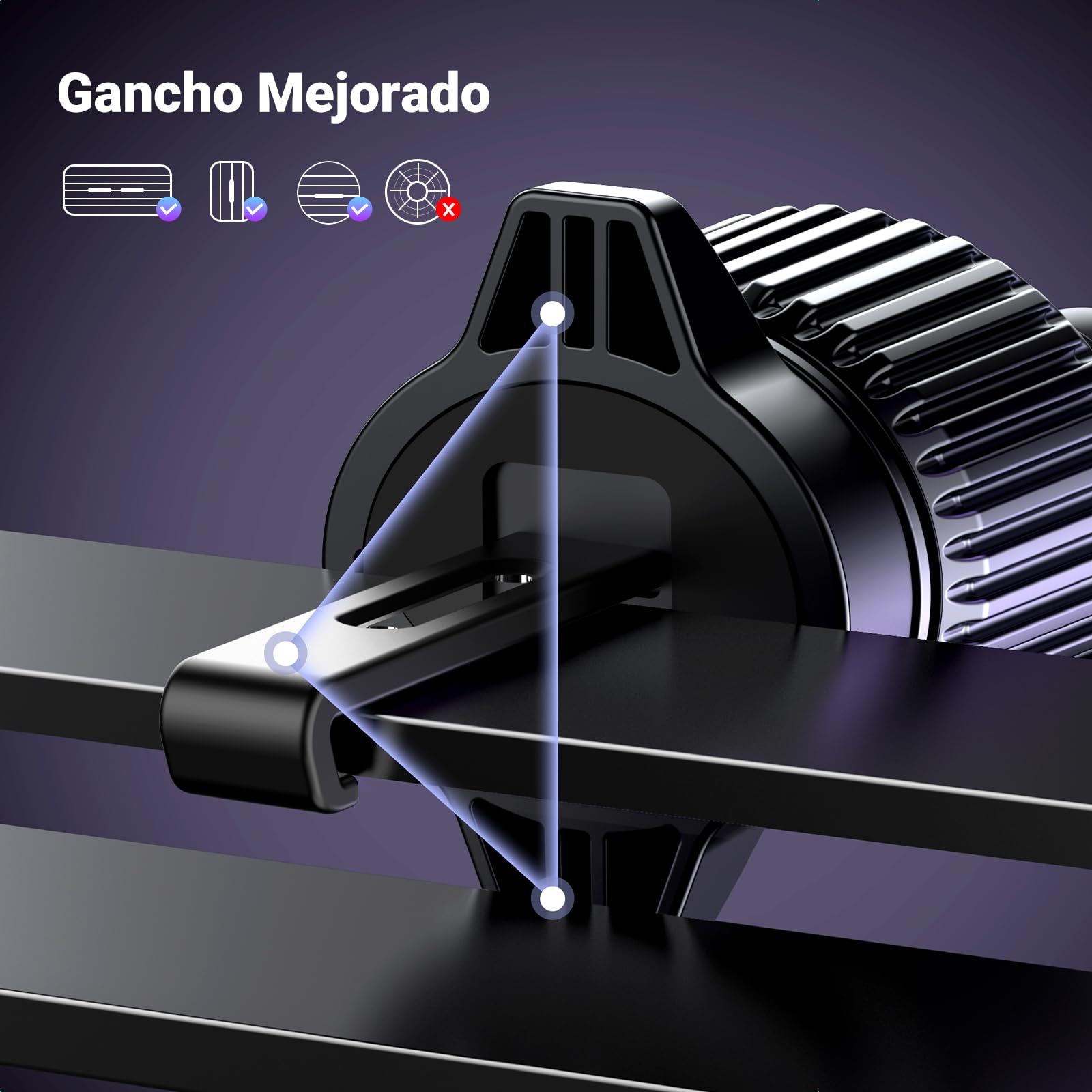 Soporte Celular Automóvil UGREEN Negro Multifuncional MagSafe 3 en 1 para iPhone y Todos los Celulares