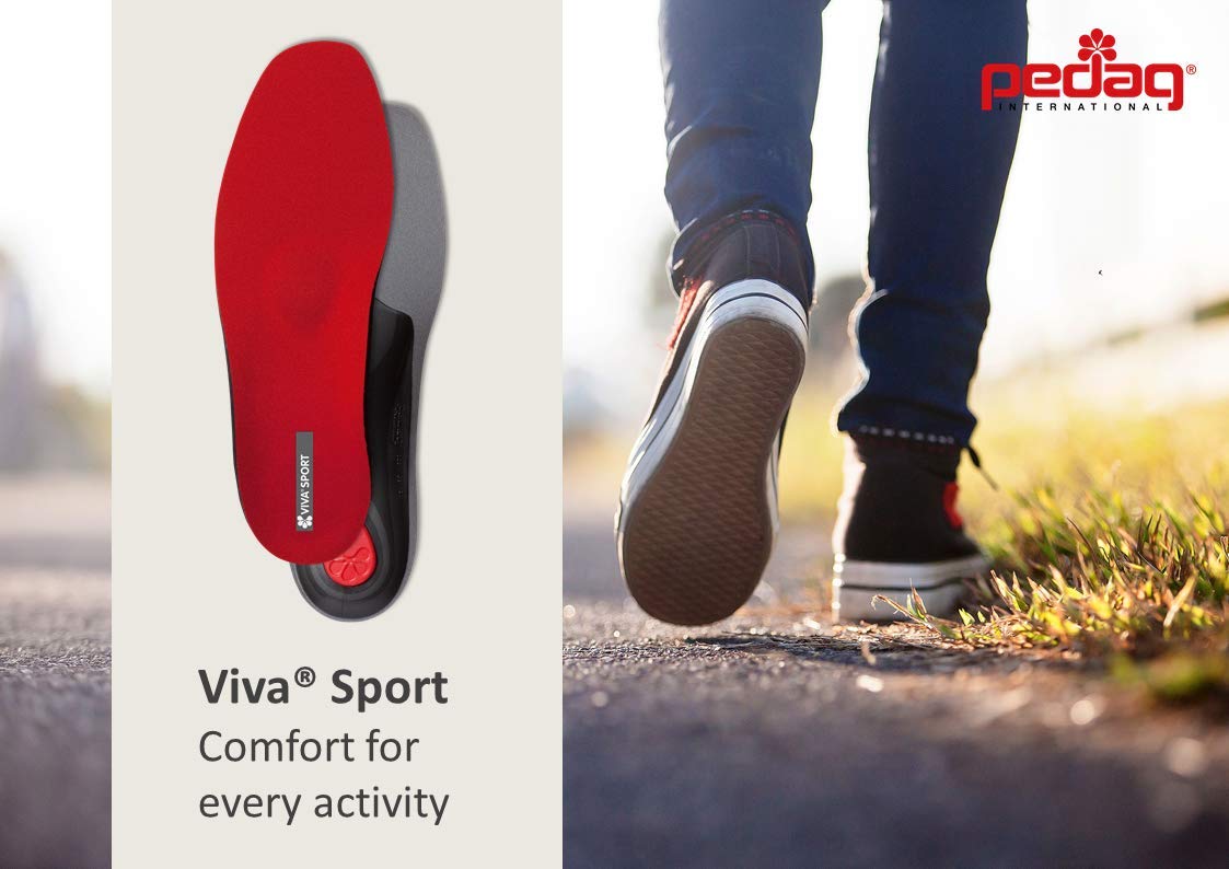 Insertos Ortopédicos Pedag Viva Sport Hombres US Soporte de Arco con Almohadilla de Metatarsiano Vegano para Actividades de Bajo y Alto Impacto