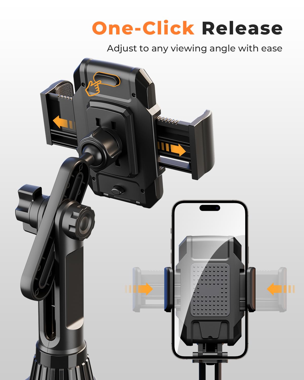 Lorima - Soporte Universal para teléfono de Taza Ajustable para Coche, Compatible con iPhone, Samsung, Huawei, LG, Sony y Nokia