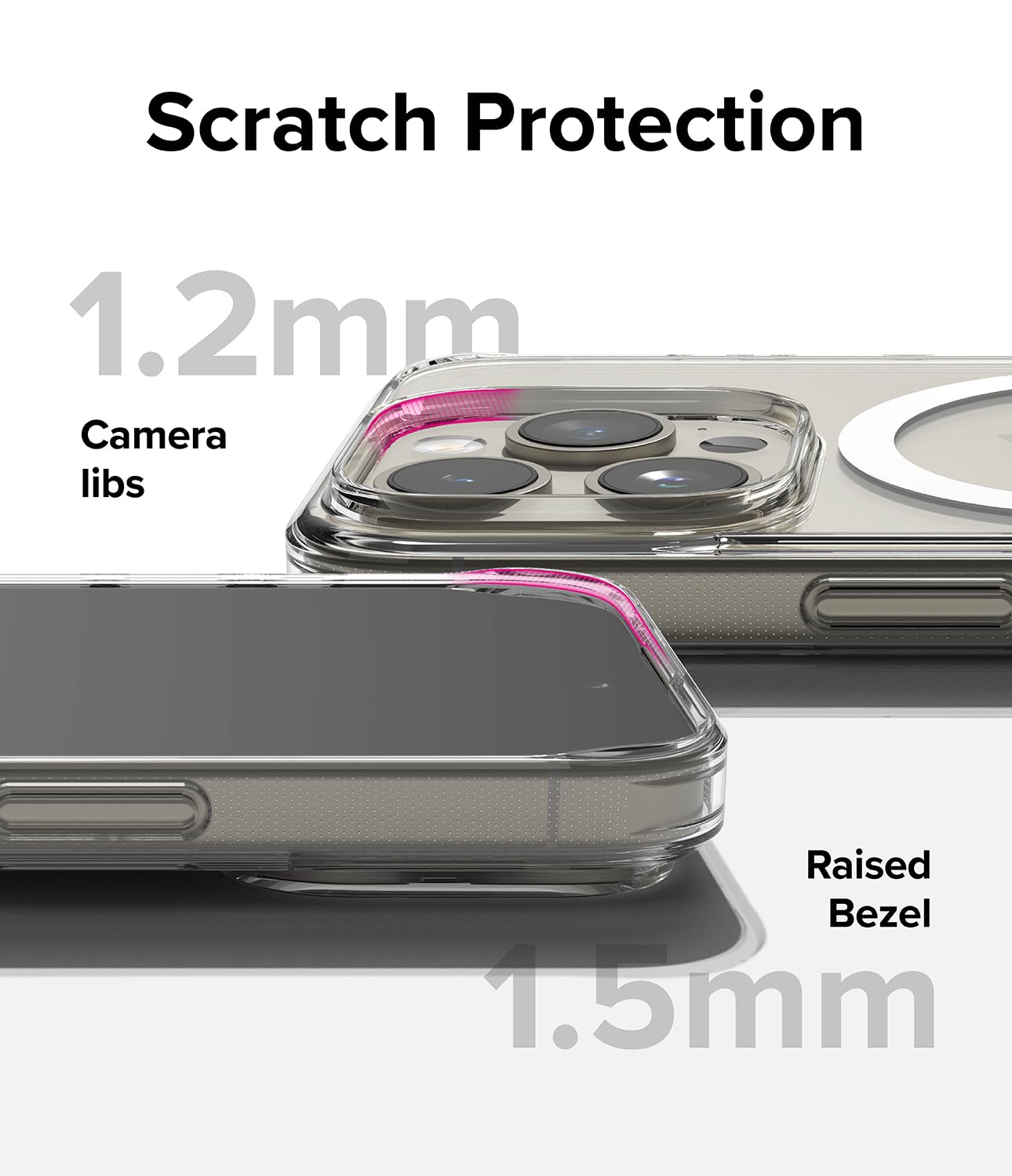 Funda Transparente Ringke Fusion Compatible con iPhone 15 Pro 6.1 Pulgadas Clear Magnética Compatible con MagSafe