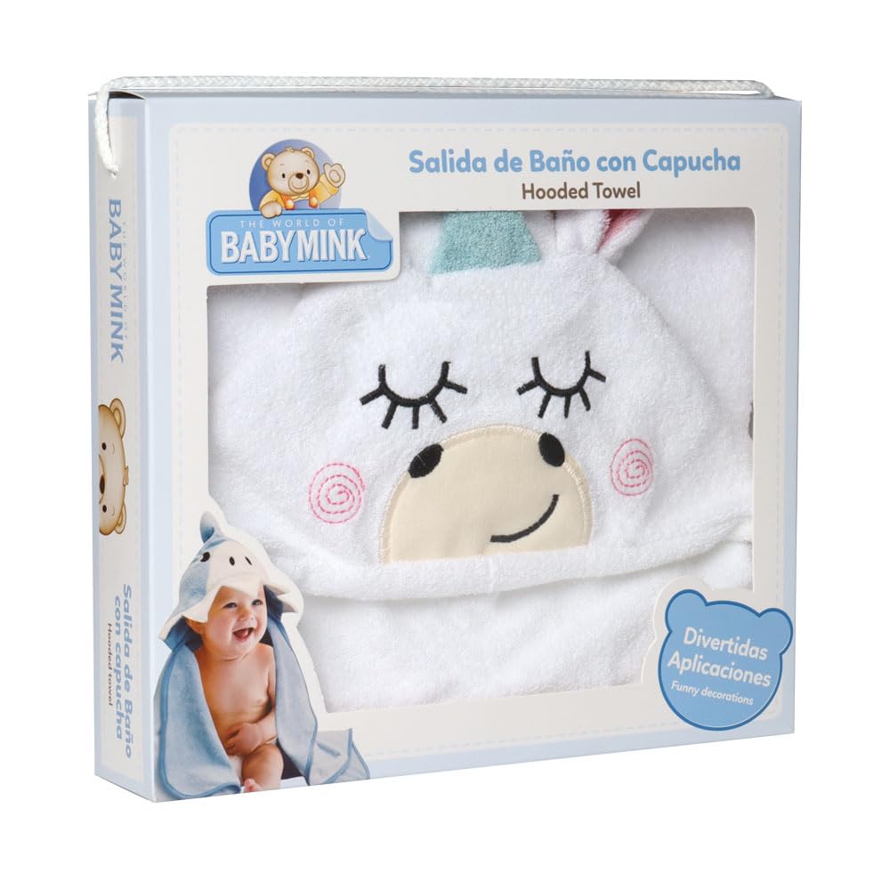 Baby Mink Salida de Baño para Bebé, Suave y Absorbente para Después del Baño (Blanco)
