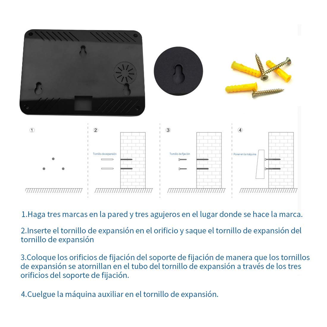AVEDISTANTE Máquina Fichar, Máquina de Asistencia Biométrica de Huella Dactilar con Sistema Española Pantalla LCD Memoria Flash de 8GB, Relojes para Fichar con Capacidad de 1000 Huellas Dactilares