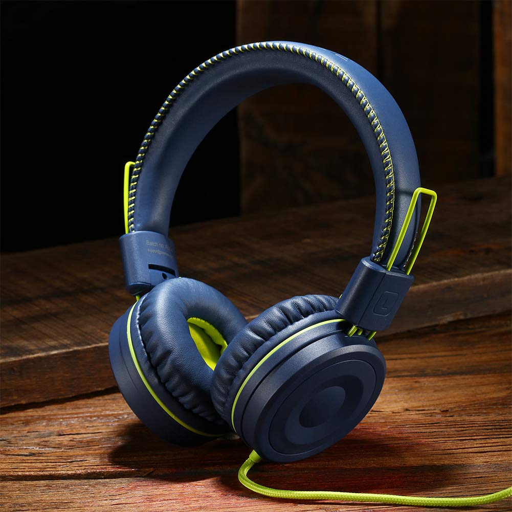 Auriculares Powmee M1 Azul Cableados y Antienredos para Niños