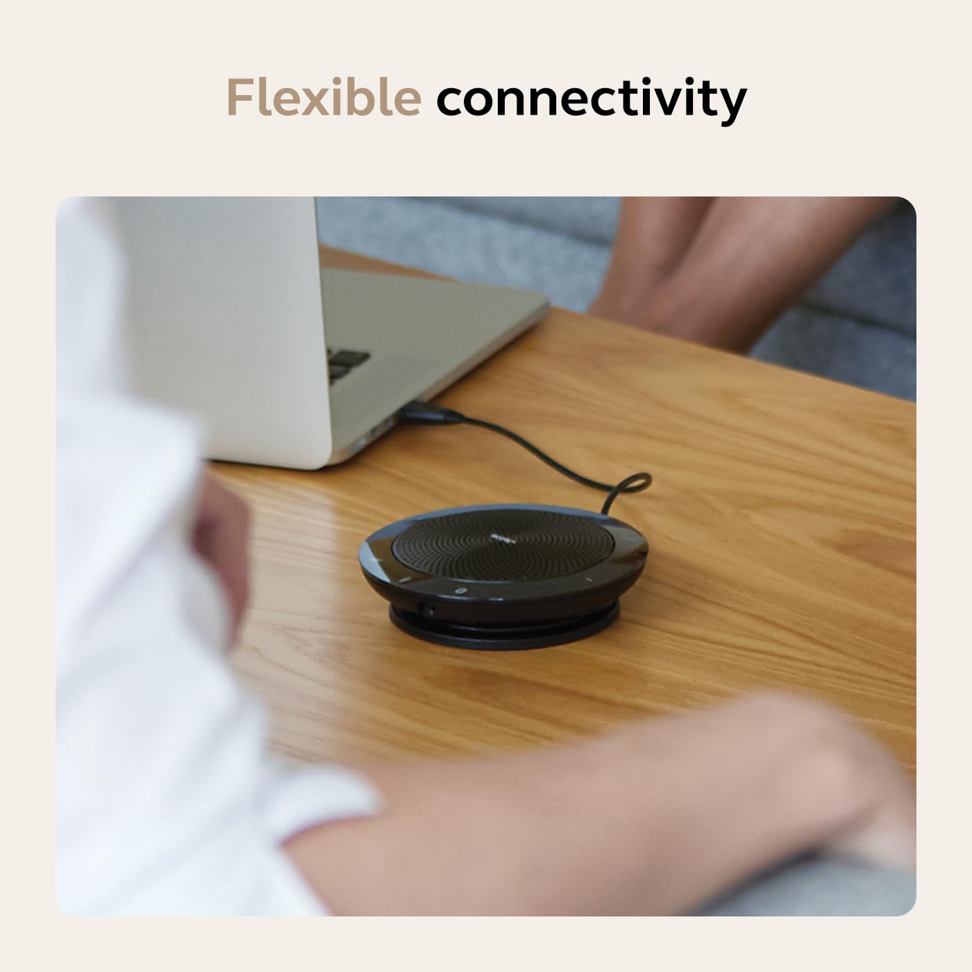 Jabra Speak 510 (edición 2025) Altavoz portátil, USB o inalámbrico Bluetooth para reuniones y Llamadas con Sonido cristalino, Funciona con Microsoft Teams, Negro