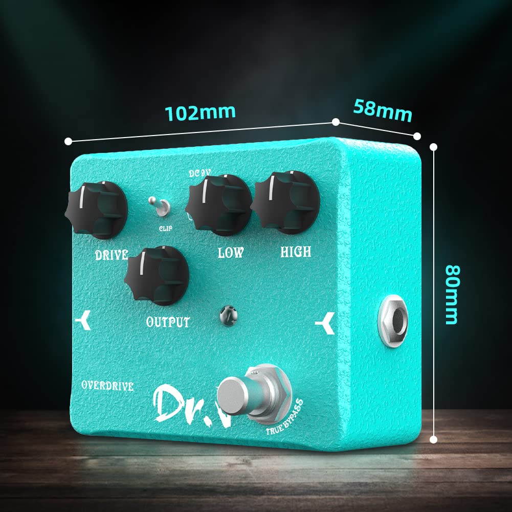 Pedal de Sobremarcha JOYO Edición Dr.J Series Transparente para Guitarra Eléctrica