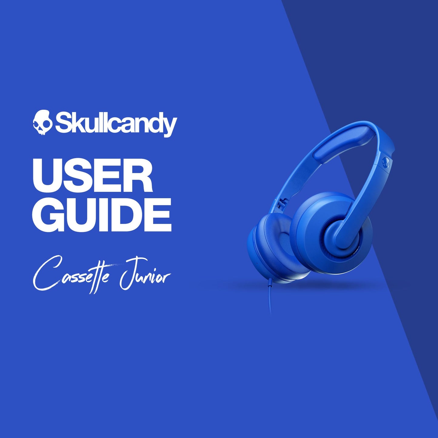 Audífonos Inalámbricos On-Ear Skullcandy Cassette Azul con Limitación de Volumen y Micrófono para Niño