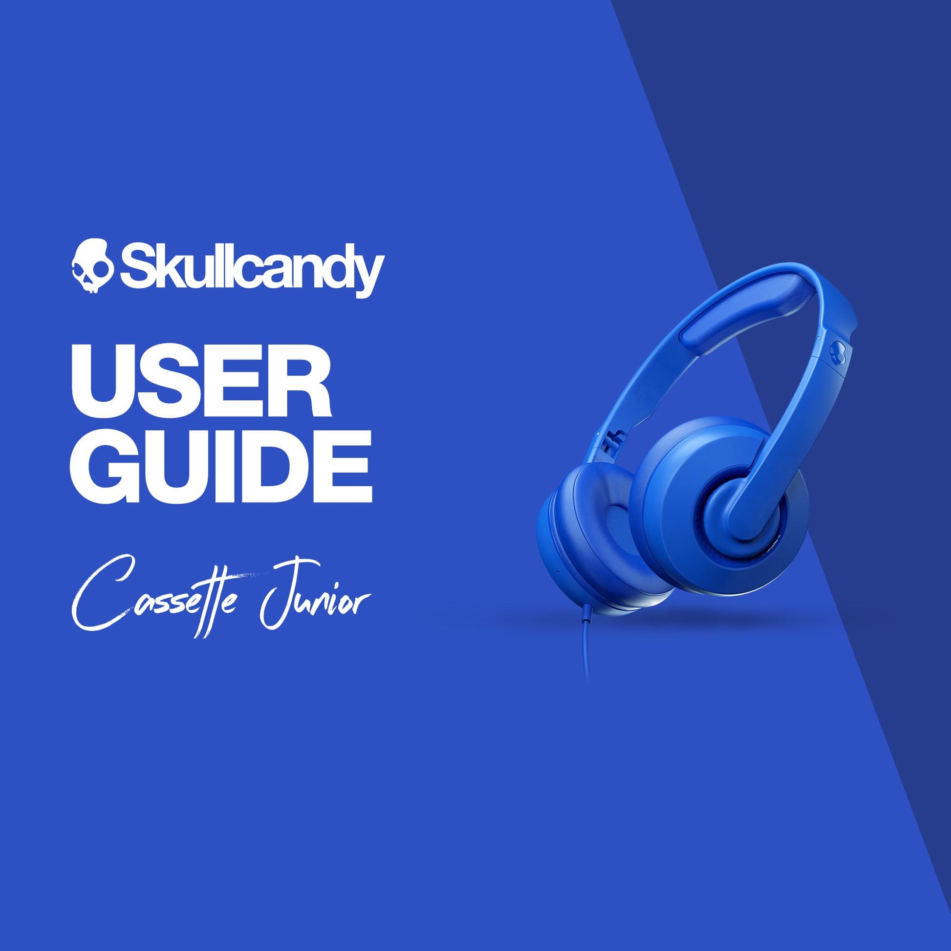 Audífonos Inalámbricos On-Ear Skullcandy Cassette Azul con Limitación de Volumen y Micrófono para Niño