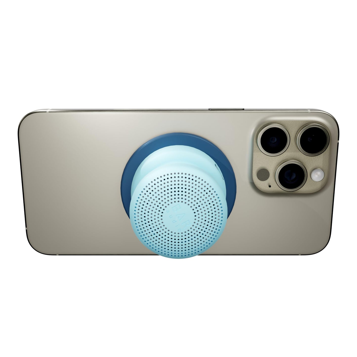 Cellhelmet Bar Audio Mini Mag Altavoz inalámbrico magnético compacto con audio potente, resistencia al agua IPX5, batería de 6 horas y montaje compatible con MagSafe en azul cielo y azul real