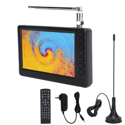 Acogedor TV Portátil de 5 Pulgadas, 1080P ATSC Pocket TV Digital para Coche, con Batería Recargable de 1500 mAh, Compatible con USB, Tarjeta TF, Mini Televisión Digital para Camping, Cocina