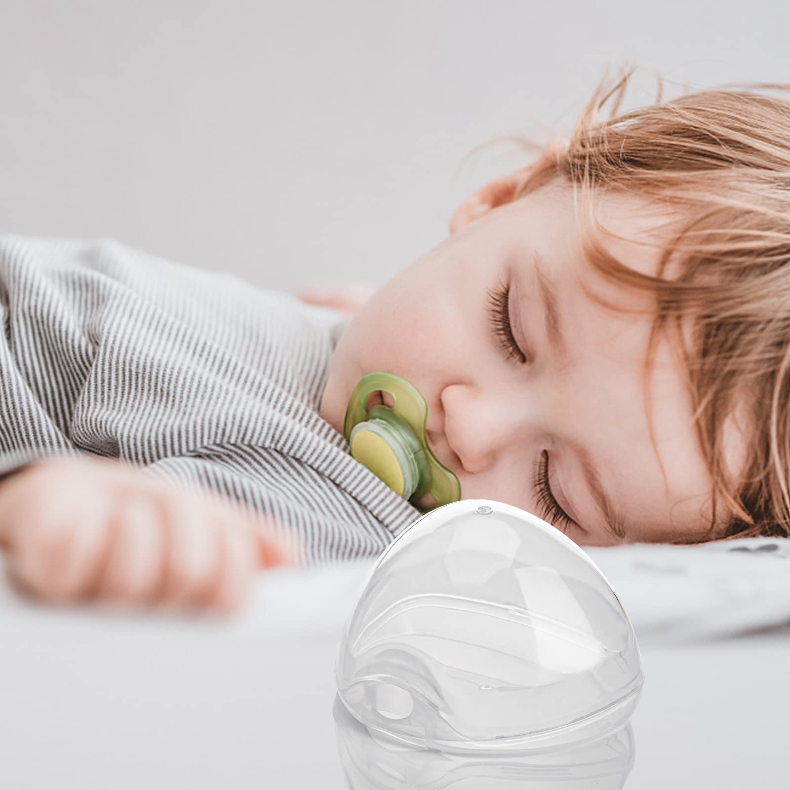 Estuche para Chupete Transparente Portátil para Viajes Paquete de 3