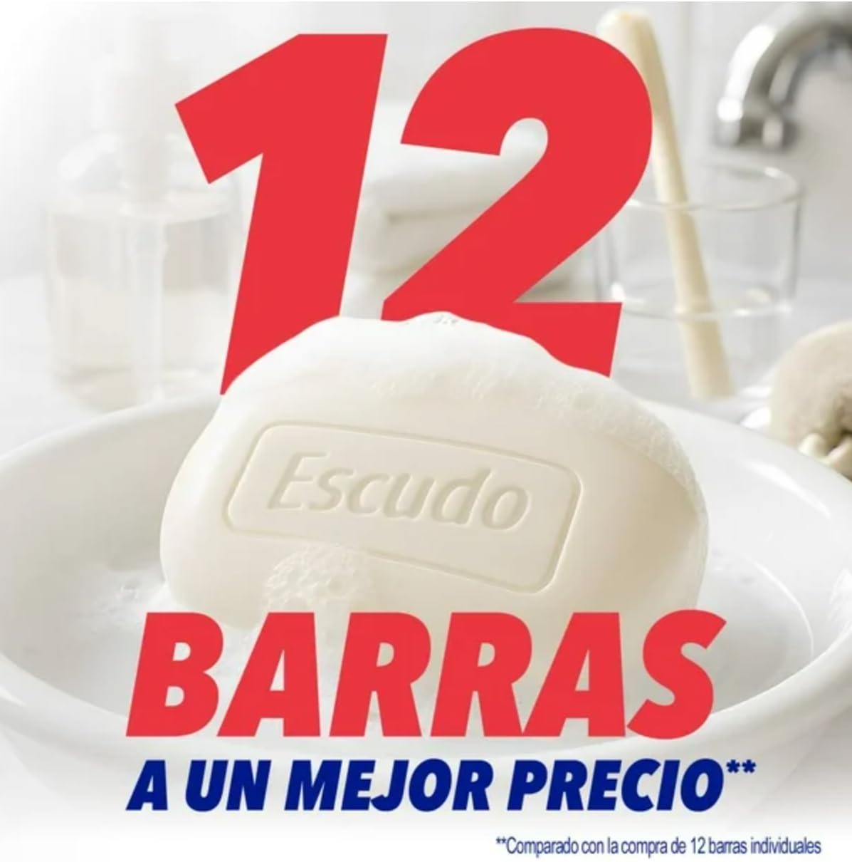 Jabón en Barra Escudo Escudo Neutro Protect 12 pzas de 135 g c/u