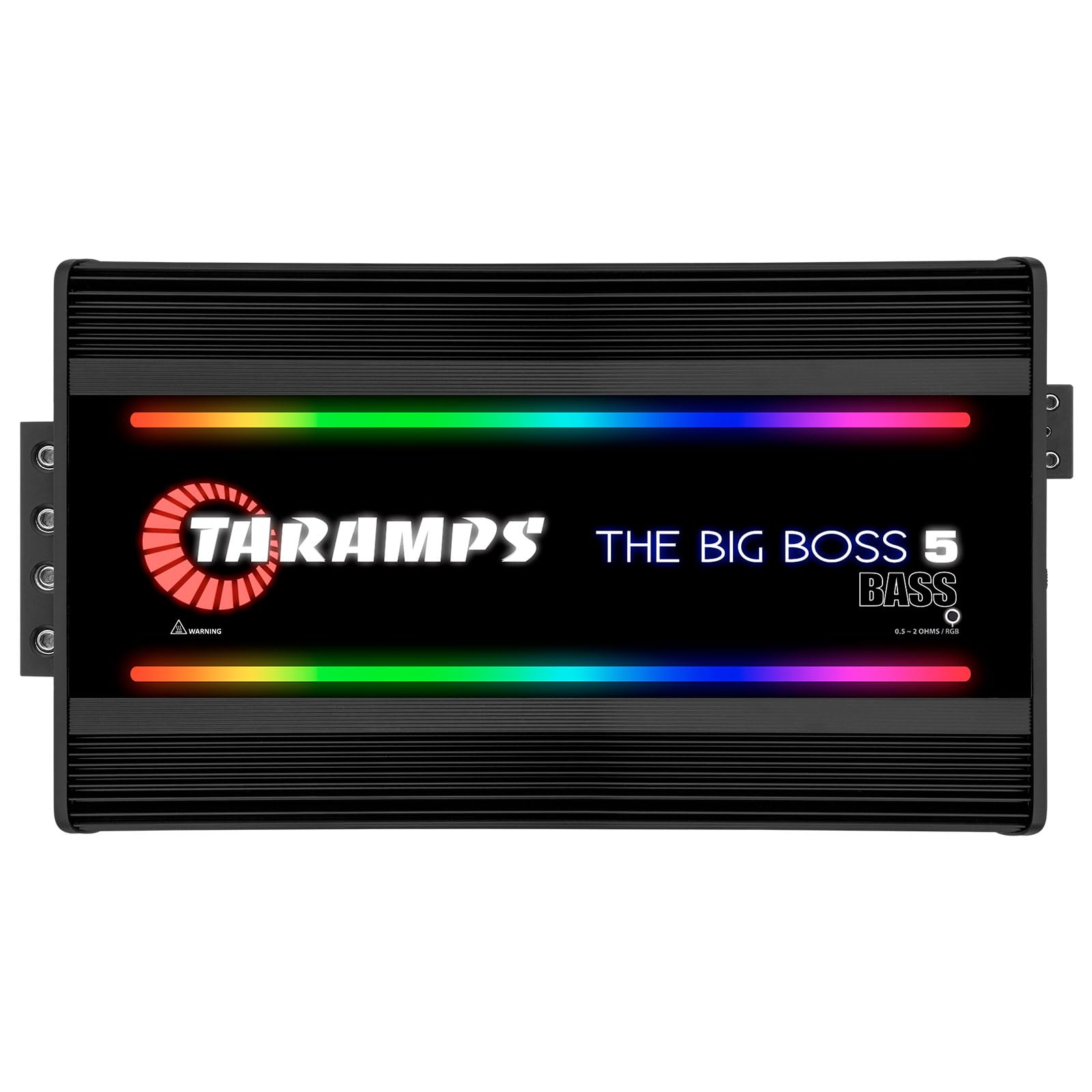 Amplificador Digital Monobloque Taramps Negro de 5000 Vatios Rms con Efectos RGB para Sistema de Audio de Coche
