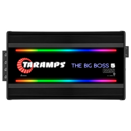 Amplificador Digital Monobloque Taramps Negro de 5000 Vatios Rms con Efectos RGB para Sistema de Audio de Coche