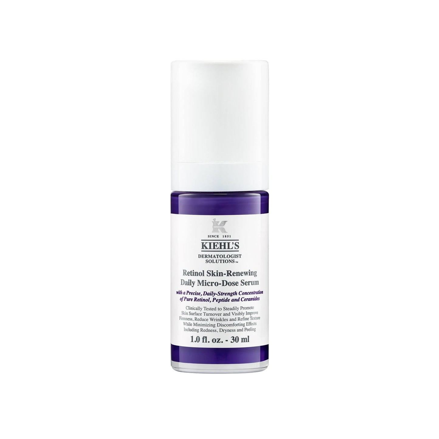 Kiehl's Dermatologist Solutions - Retinol Serum, Suero Antienvejecimiento con Retinol, Reduce Arrugas, Reafirma y Unifica el Tono de Piel, con Retinol, Péptidos y Ceramidas, 30 ml